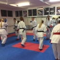 Students training under Sensei Antonio