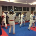 Students training under Sensei Antonio